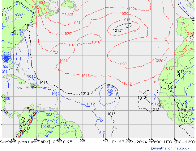 GFS 0.25: Fr 27.09.2024 00 UTC