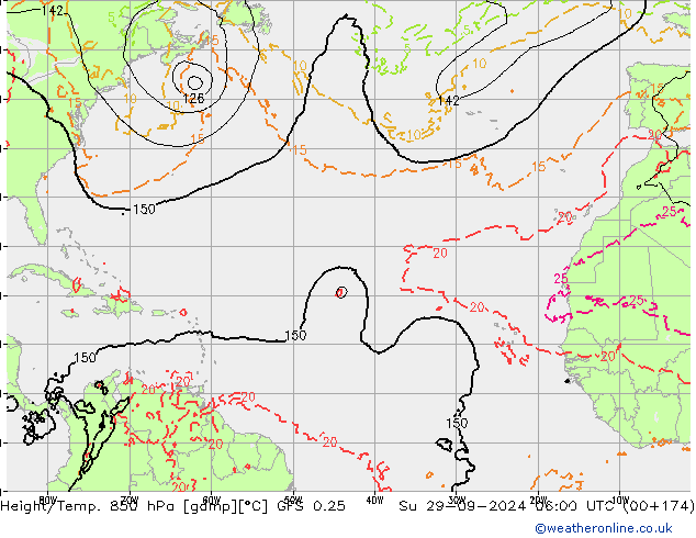 Z500/Rain (+SLP)/Z850 GFS 0.25 So 29.09.2024 06 UTC