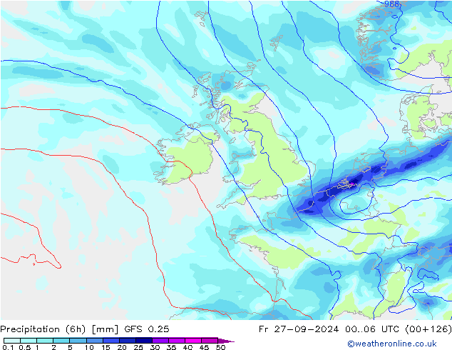 Z500/Regen(+SLP)/Z850 GFS 0.25 vr 27.09.2024 06 UTC