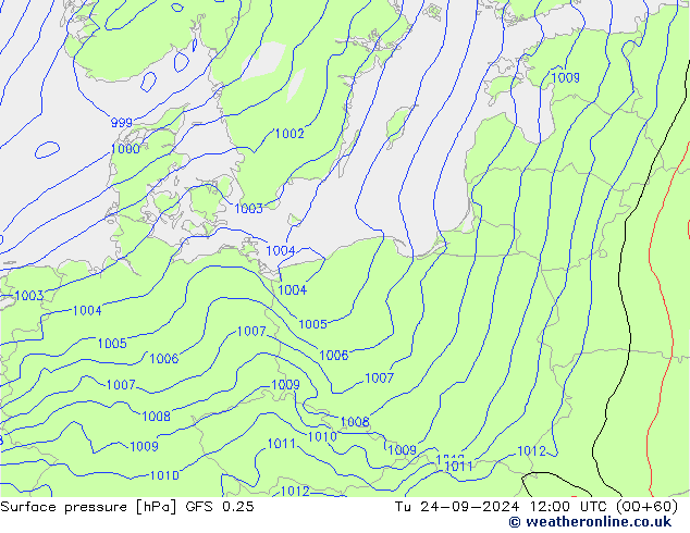 GFS 0.25: вт 24.09.2024 12 UTC