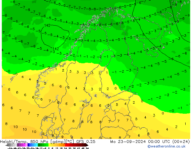 GFS 0.25: Mo 23.09.2024 00 UTC