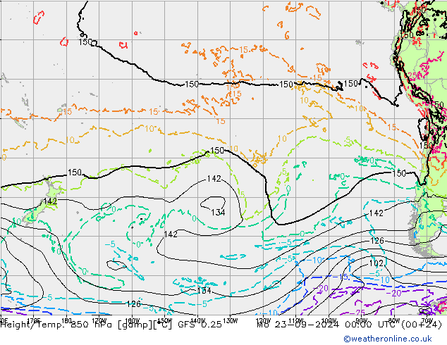 Z500/Regen(+SLP)/Z850 GFS 0.25 ma 23.09.2024 00 UTC