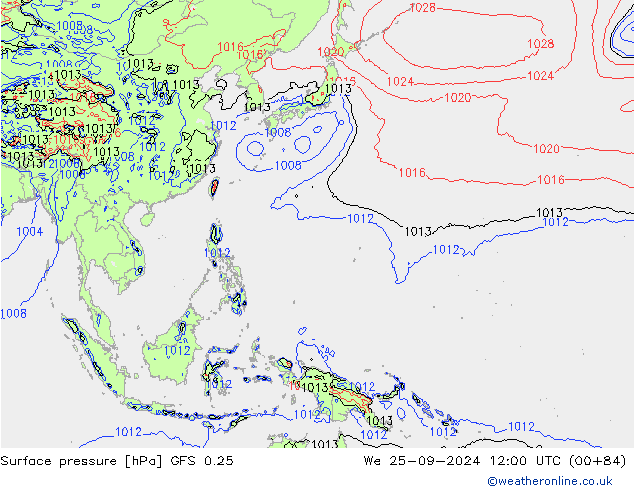 GFS 0.25: We 25.09.2024 12 UTC