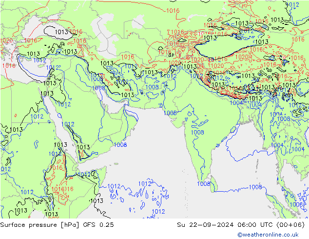 GFS 0.25: dom 22.09.2024 06 UTC