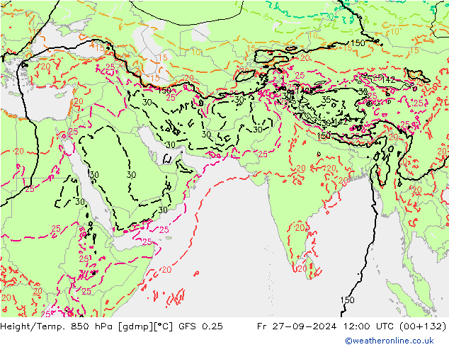 GFS 0.25: vr 27.09.2024 12 UTC