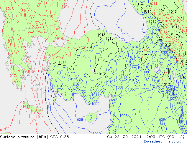 GFS 0.25: Вс 22.09.2024 12 UTC