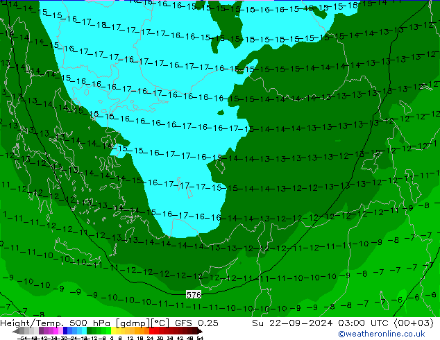 Z500/Regen(+SLP)/Z850 GFS 0.25 zo 22.09.2024 03 UTC