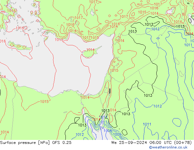 GFS 0.25: Mi 25.09.2024 06 UTC