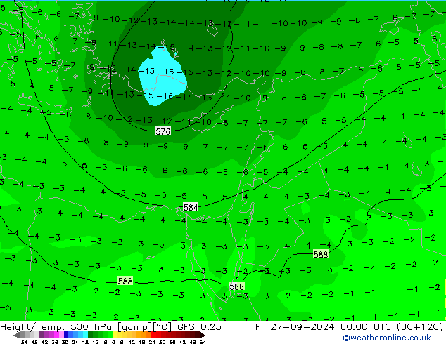 Z500/Rain (+SLP)/Z850 GFS 0.25 пт 27.09.2024 00 UTC