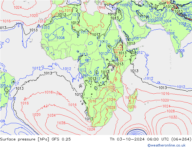 GFS 0.25: Th 03.10.2024 06 UTC