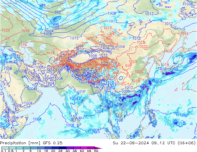 GFS 0.25: zo 22.09.2024 12 UTC