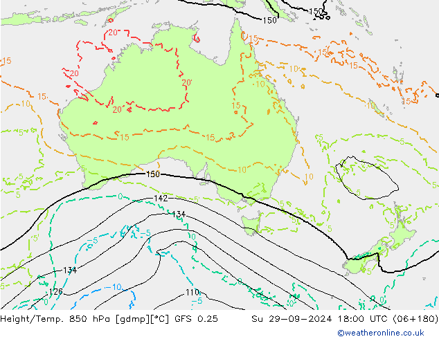 Z500/Rain (+SLP)/Z850 GFS 0.25 So 29.09.2024 18 UTC