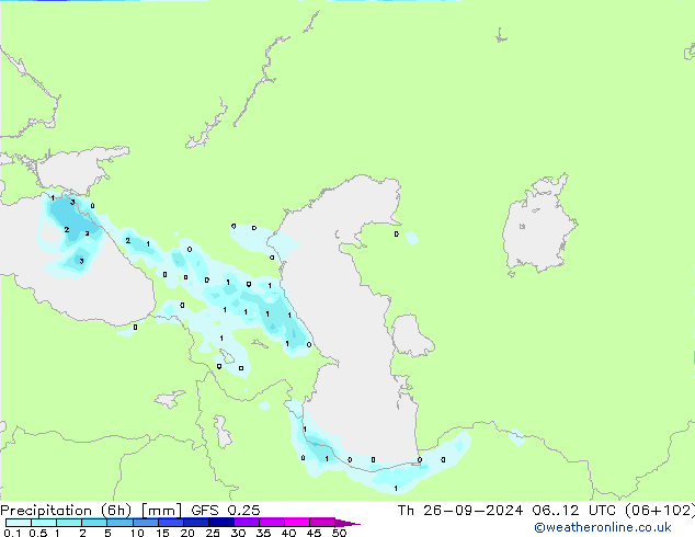 Z500/Regen(+SLP)/Z850 GFS 0.25 do 26.09.2024 12 UTC