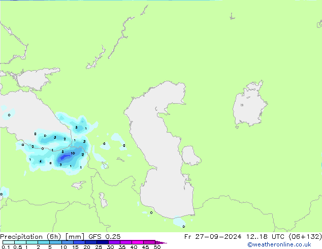 Z500/Rain (+SLP)/Z850 GFS 0.25 Sex 27.09.2024 18 UTC