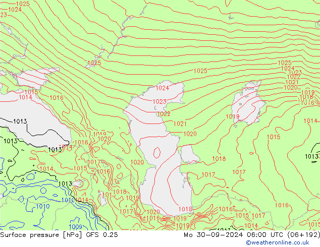 GFS 0.25: Mo 30.09.2024 06 UTC