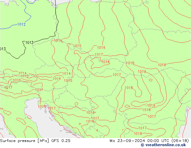 GFS 0.25: Seg 23.09.2024 00 UTC