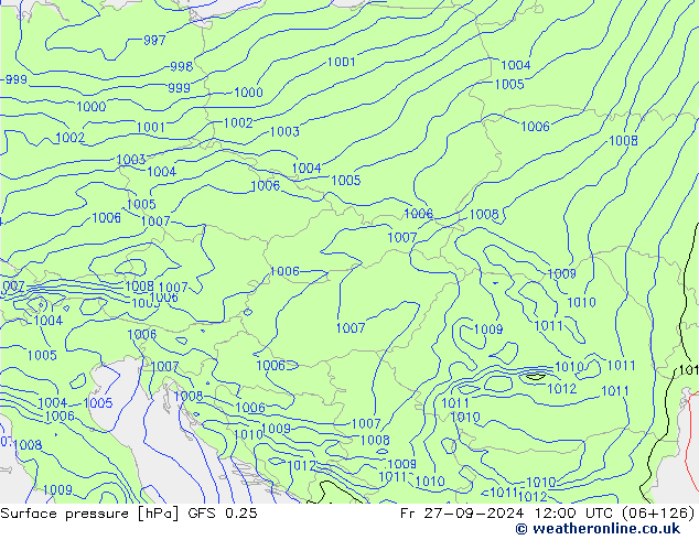 GFS 0.25: Sex 27.09.2024 12 UTC