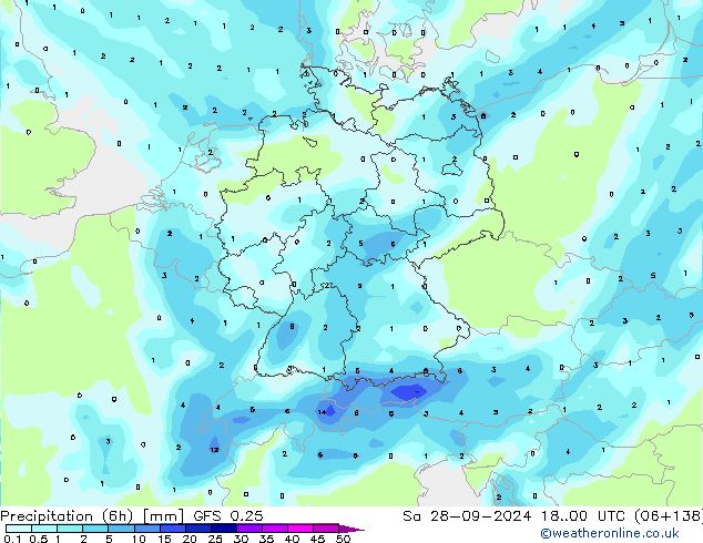 Z500/Regen(+SLP)/Z850 GFS 0.25 za 28.09.2024 00 UTC