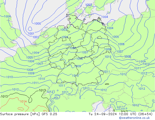 GFS 0.25: вт 24.09.2024 12 UTC