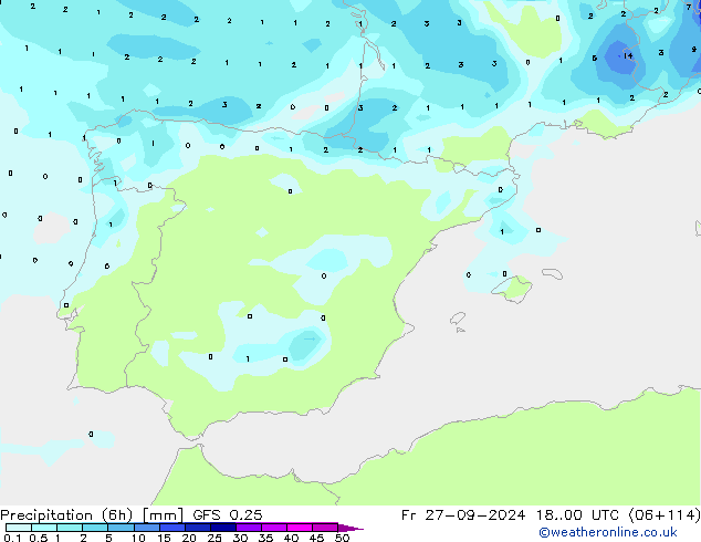 Z500/Regen(+SLP)/Z850 GFS 0.25 vr 27.09.2024 00 UTC