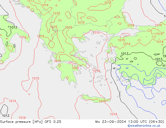 GFS 0.25: Seg 23.09.2024 12 UTC