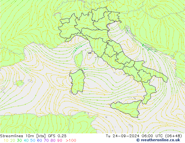 Rüzgar 10m GFS 0.25 Sa 24.09.2024 06 UTC