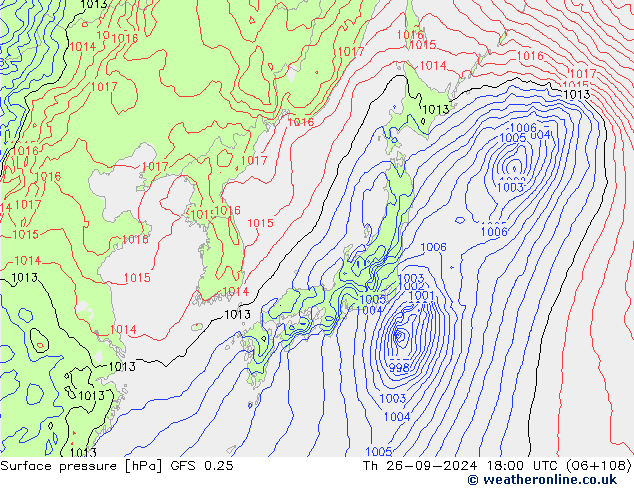 GFS 0.25: Th 26.09.2024 18 UTC