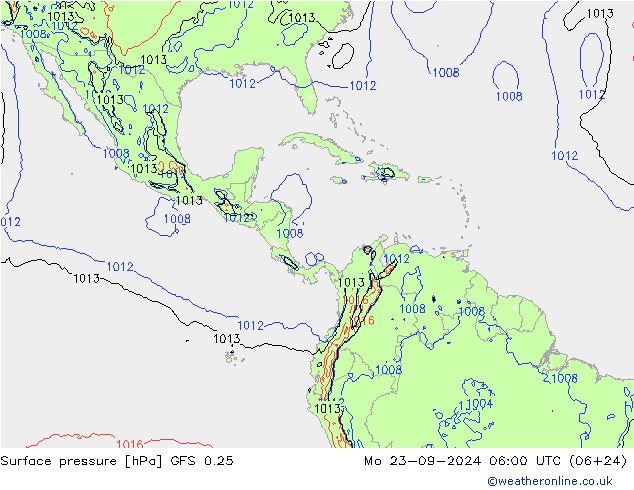 GFS 0.25: Seg 23.09.2024 06 UTC