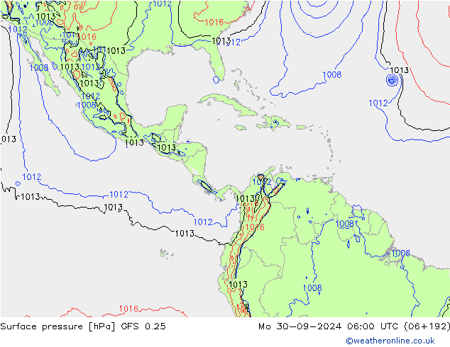 GFS 0.25: Pzt 30.09.2024 06 UTC