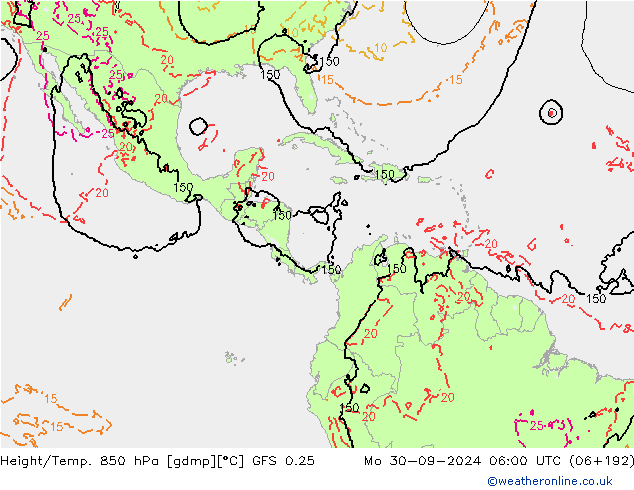 Z500/Rain (+SLP)/Z850 GFS 0.25 Seg 30.09.2024 06 UTC