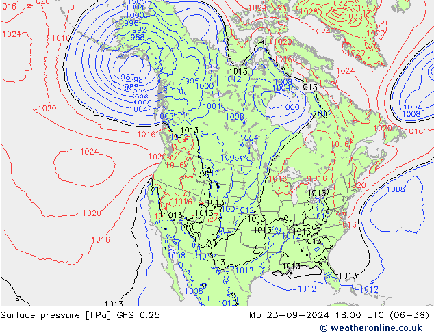 GFS 0.25: Mo 23.09.2024 18 UTC