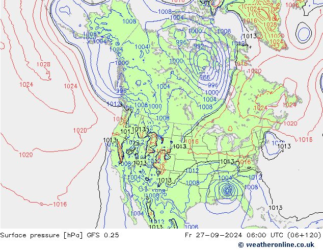 GFS 0.25: Fr 27.09.2024 06 UTC