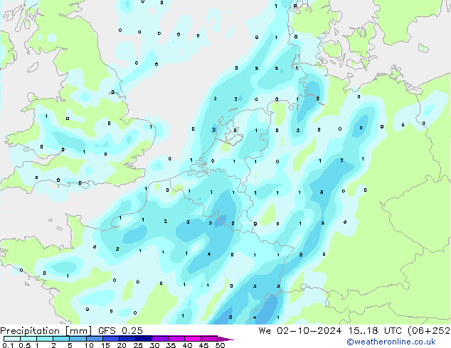 GFS 0.25: Çar 02.10.2024 18 UTC