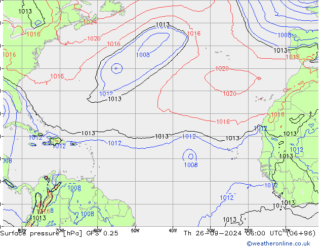 GFS 0.25: Qui 26.09.2024 06 UTC