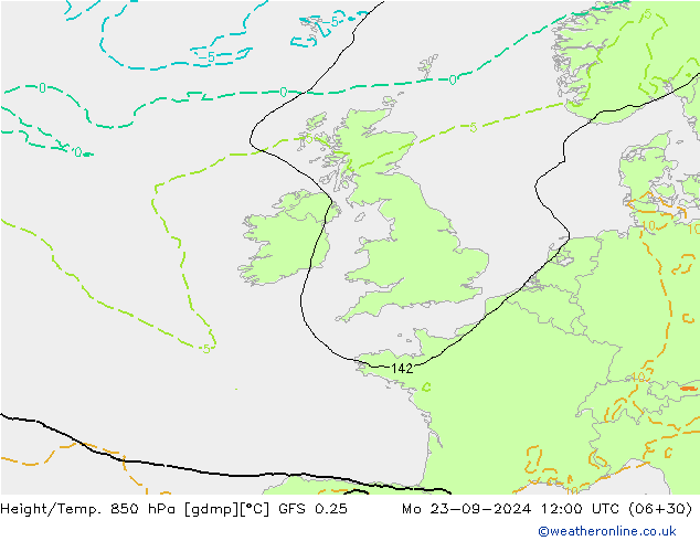 Z500/Regen(+SLP)/Z850 GFS 0.25 ma 23.09.2024 12 UTC