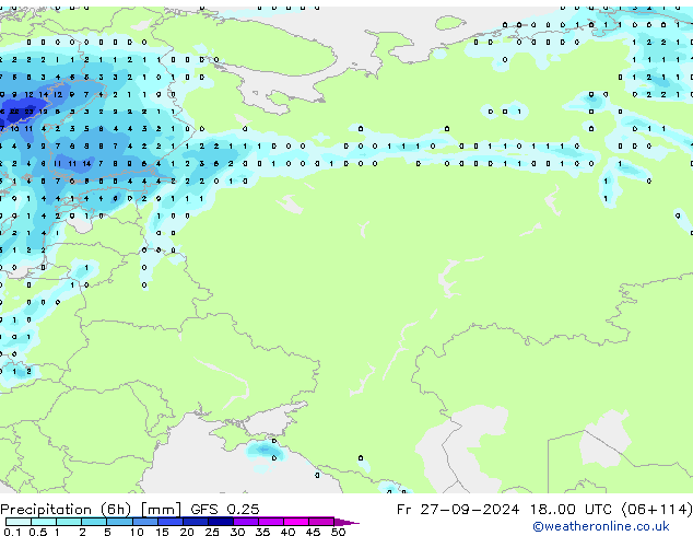 Z500/Rain (+SLP)/Z850 GFS 0.25 Fr 27.09.2024 00 UTC