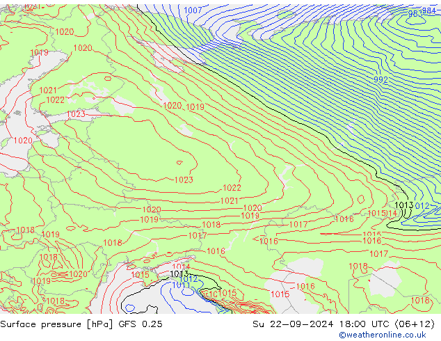 GFS 0.25: Вс 22.09.2024 18 UTC