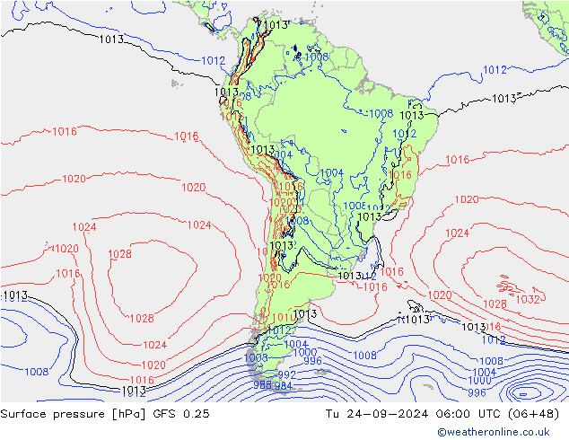 GFS 0.25: Tu 24.09.2024 06 UTC