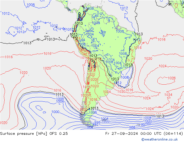 GFS 0.25: Sex 27.09.2024 00 UTC