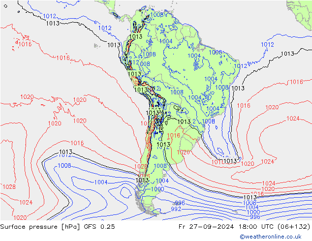 GFS 0.25: Fr 27.09.2024 18 UTC