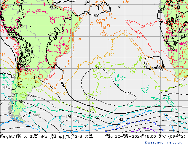 Z500/Regen(+SLP)/Z850 GFS 0.25 zo 22.09.2024 18 UTC