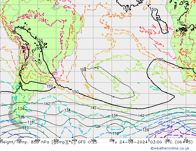 Z500/Regen(+SLP)/Z850 GFS 0.25 di 24.09.2024 03 UTC