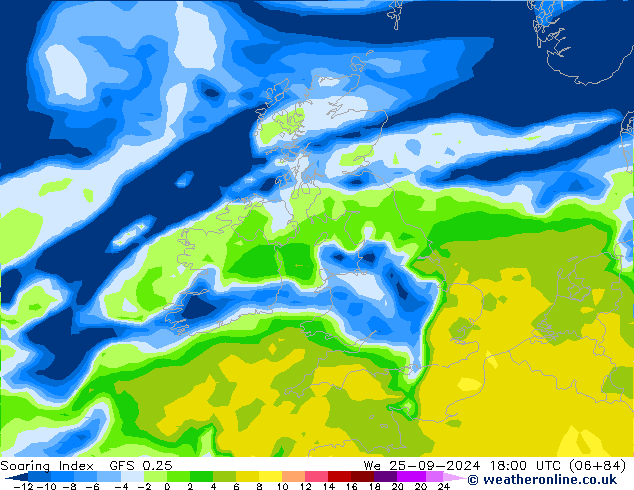 Soaring Index GFS 0.25 mer 25.09.2024 18 UTC