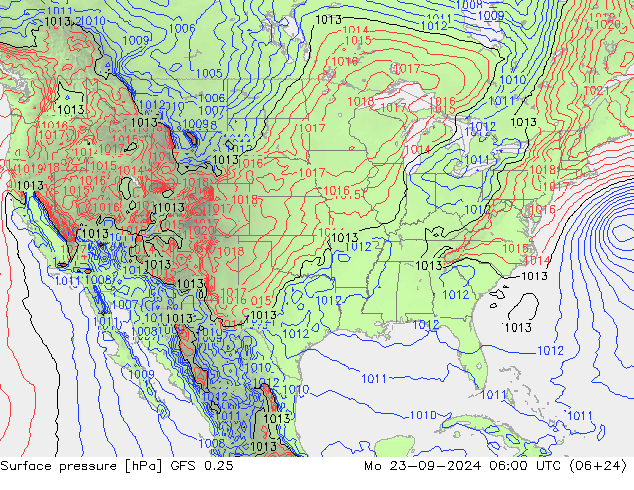 GFS 0.25: Seg 23.09.2024 06 UTC