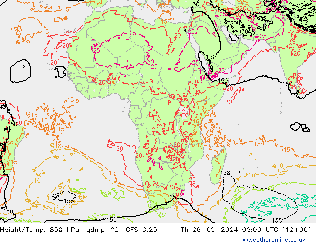 Z500/Regen(+SLP)/Z850 GFS 0.25 do 26.09.2024 06 UTC