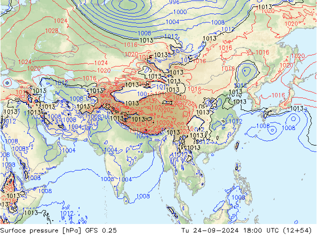 GFS 0.25: Tu 24.09.2024 18 UTC