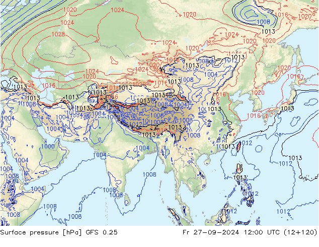 GFS 0.25:  27.09.2024 12 UTC