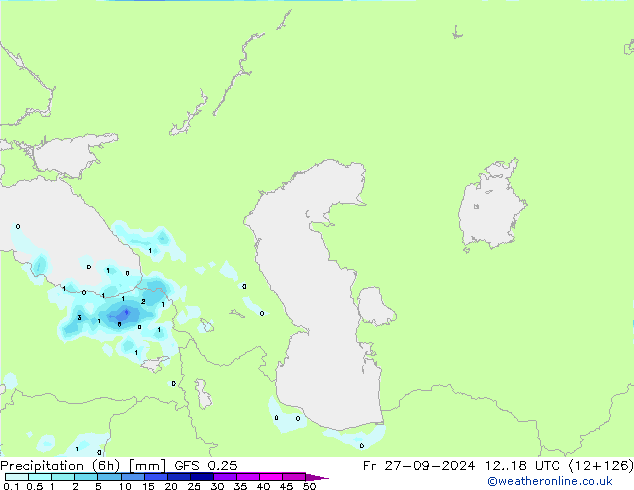 Z500/Rain (+SLP)/Z850 GFS 0.25 Sex 27.09.2024 18 UTC