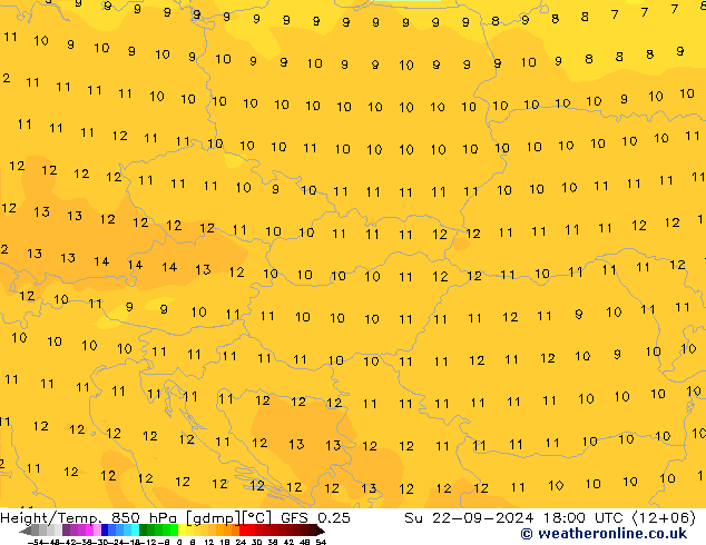 Z500/Rain (+SLP)/Z850 GFS 0.25 Su 22.09.2024 18 UTC