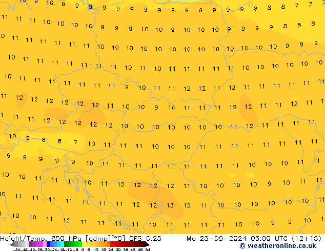 Z500/Rain (+SLP)/Z850 GFS 0.25 pon. 23.09.2024 03 UTC